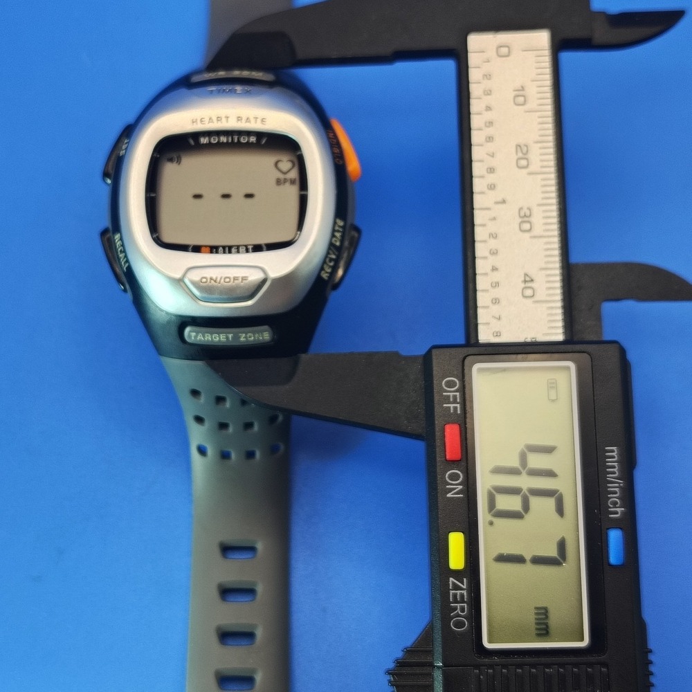 Vintage 2008 Timex Indiglo Heart Rate Monitor Trainer 46mm Women's Sport Watch - Picture 6 of 10